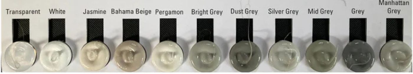 Sealant colour chart