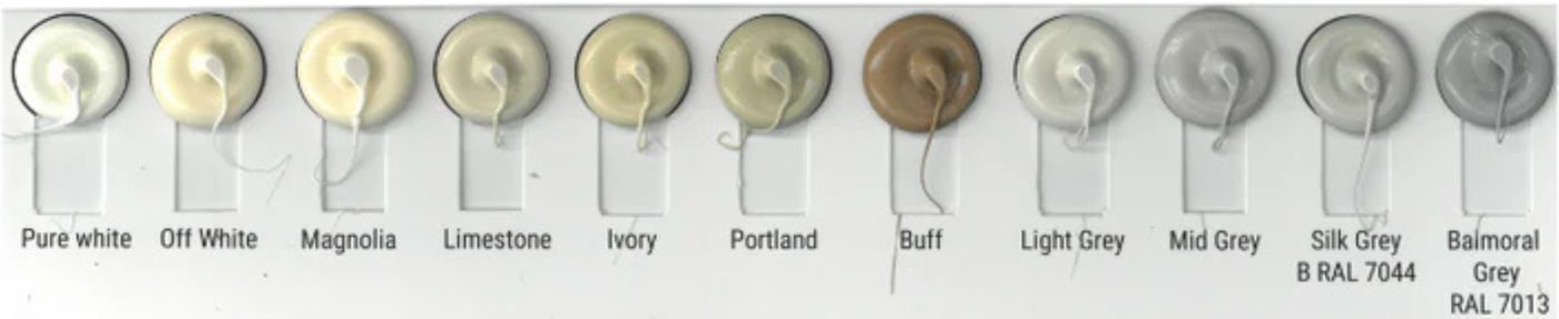Sealant colour chart